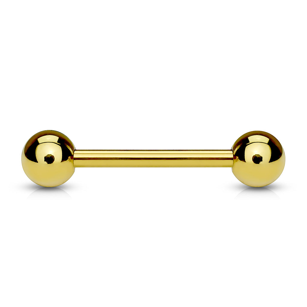 Gold IP Plated Over 316L Surgical Steel Barbells - all colors