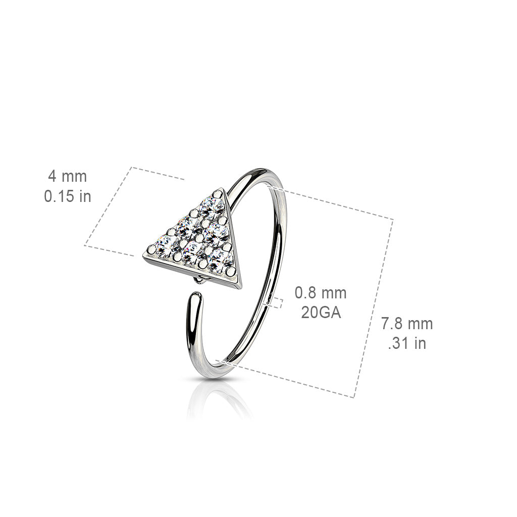 Micro CNC Machine Set CZ Triangle Top Bendable Nose/Cartilage Hoop Rings size chart