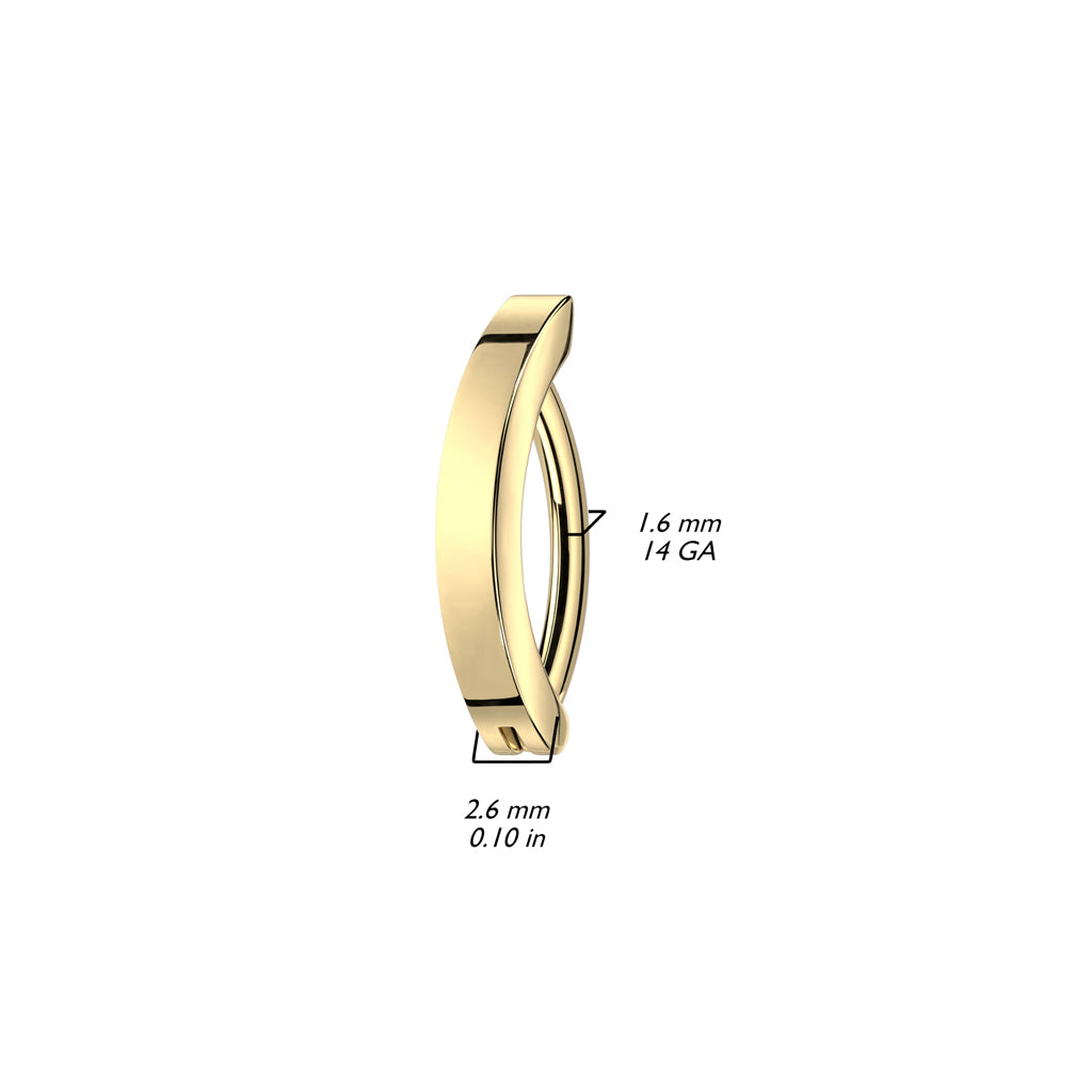 All 316L Surgical Steel Hinged Belly Button Ring size chart
