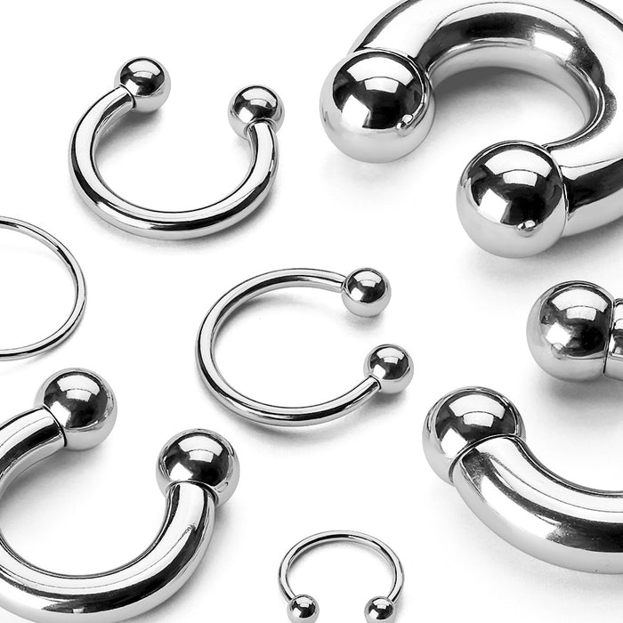 316L Surgical Steel Horseshoe Circular Barbells
