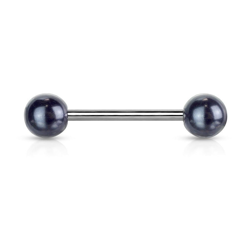 Pearlish Acrylic Tongue Barbell