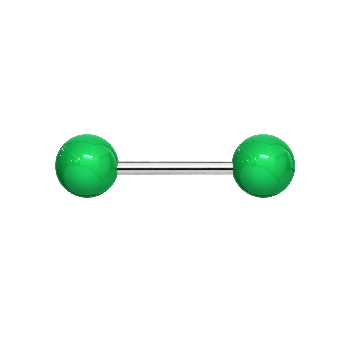 Solid Acrylic Tongue Barbell - Green