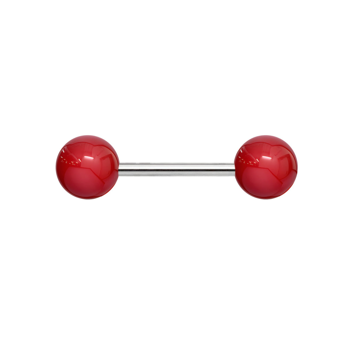 Solid Acrylic Tongue Barbell - Red