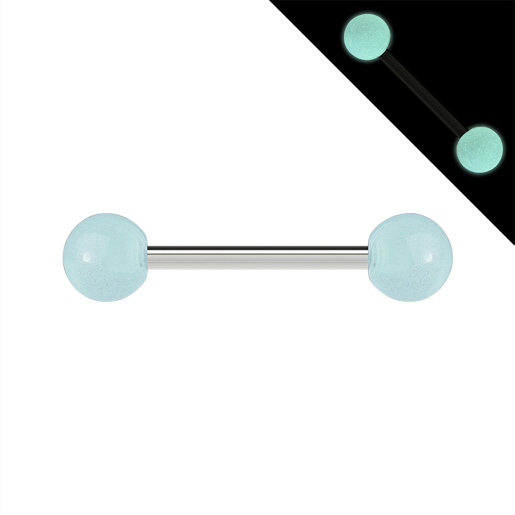 Colored Acrylic Tongue Barbell - Blue