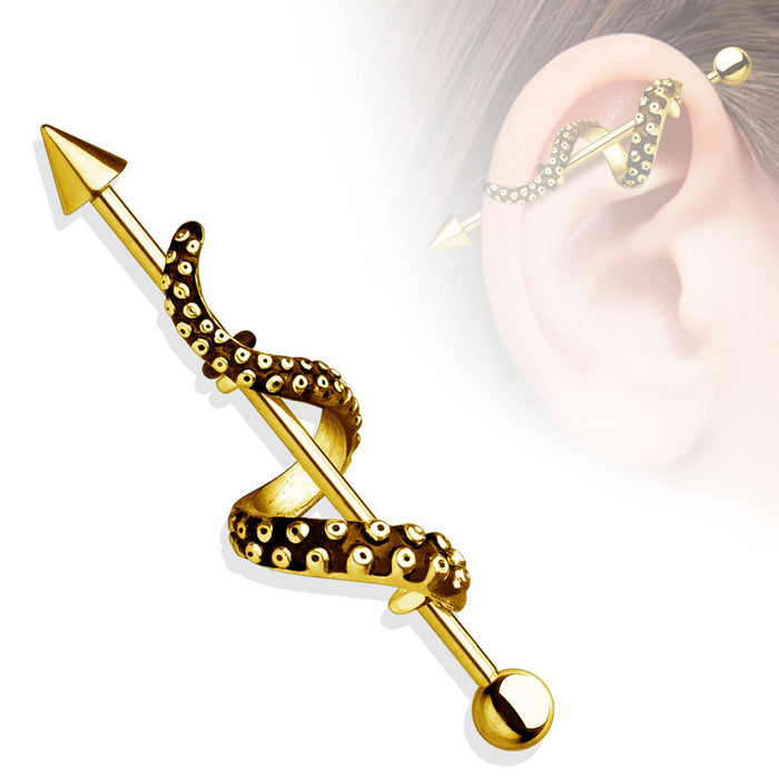 Tentacle Wrapped Industrial Barbell