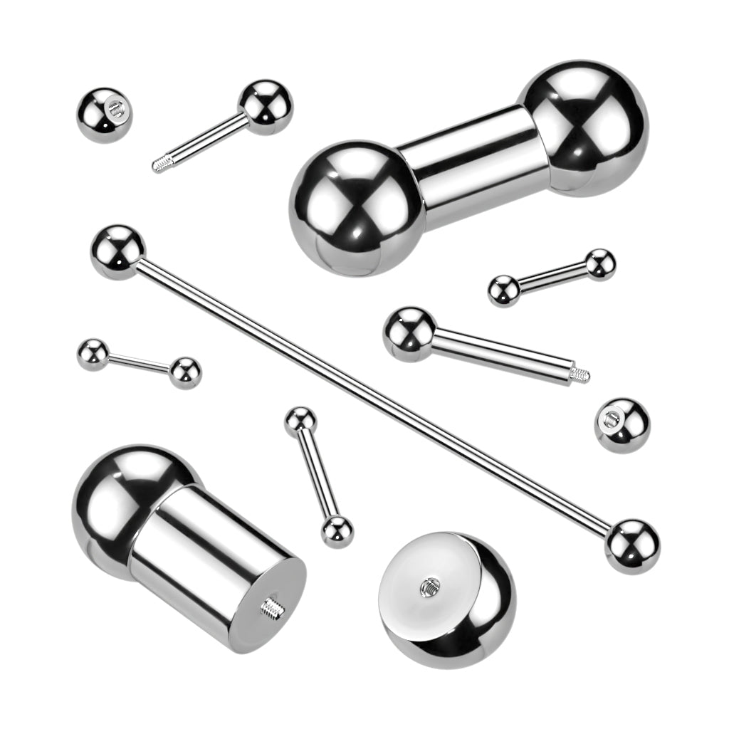 316L Surgical Steel Barbells - all colors