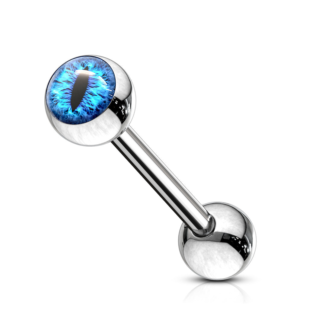 Snake Eye Tongue Barbell - Blue