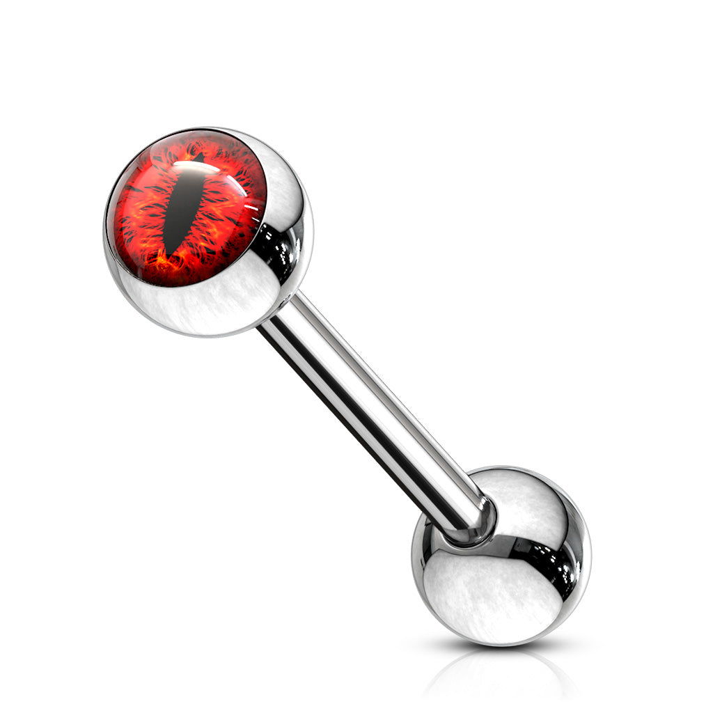 Snake Eye Tongue Barbell - Red