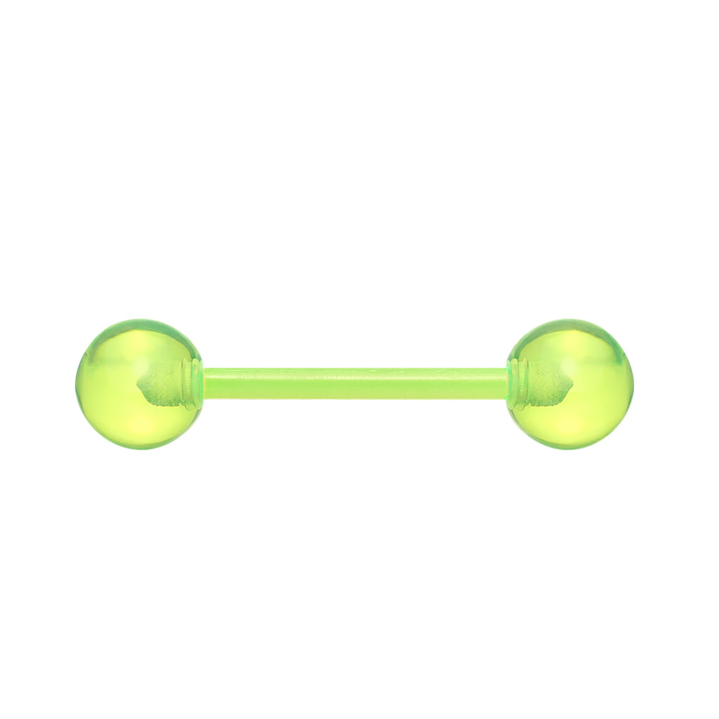 UV Acrylic Bioflex Tongue Barbell - Green