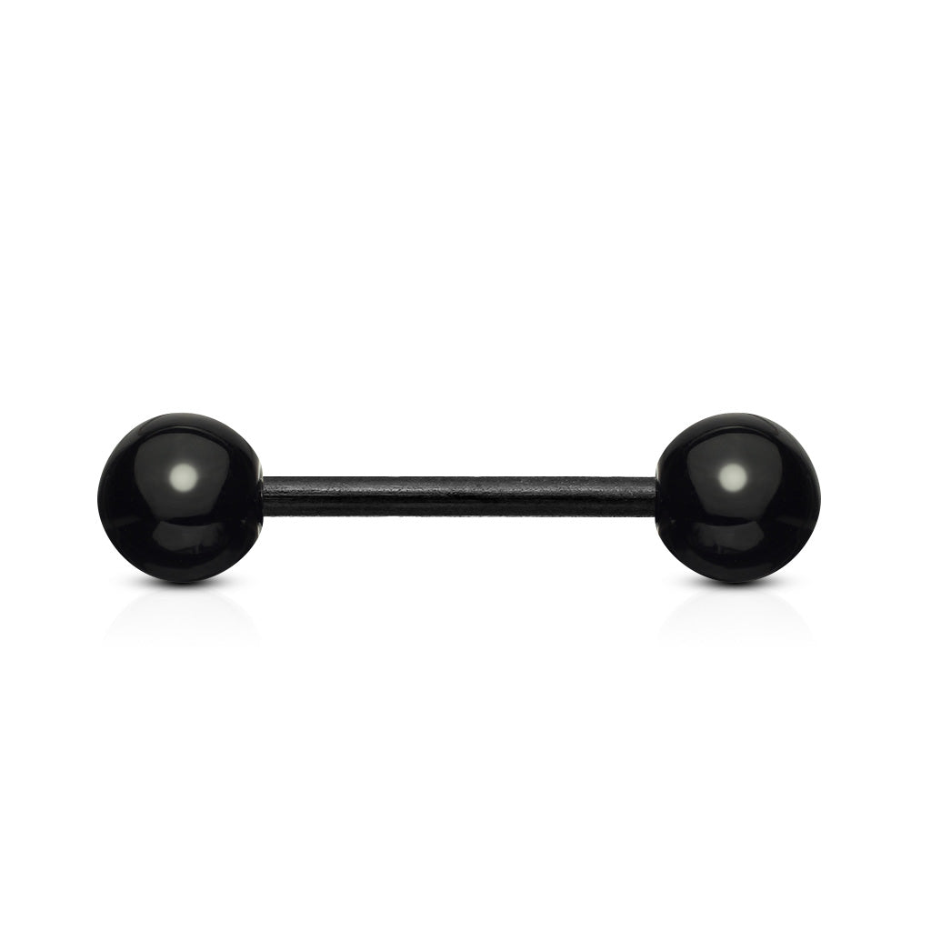 UV Acrylic Bioflex Tongue Barbell - Black
