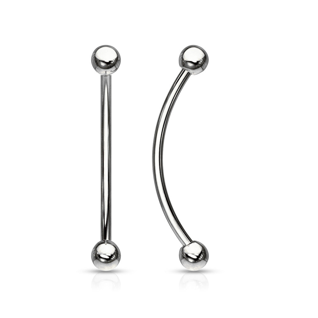 Acrylic Glow In The Dark Balls 16 Ga Eyebrow Ring - Steel