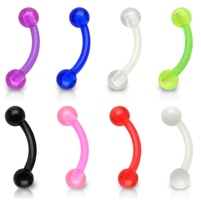 Acrylic Flexible Eyebrow Curve With Acrylic Ball