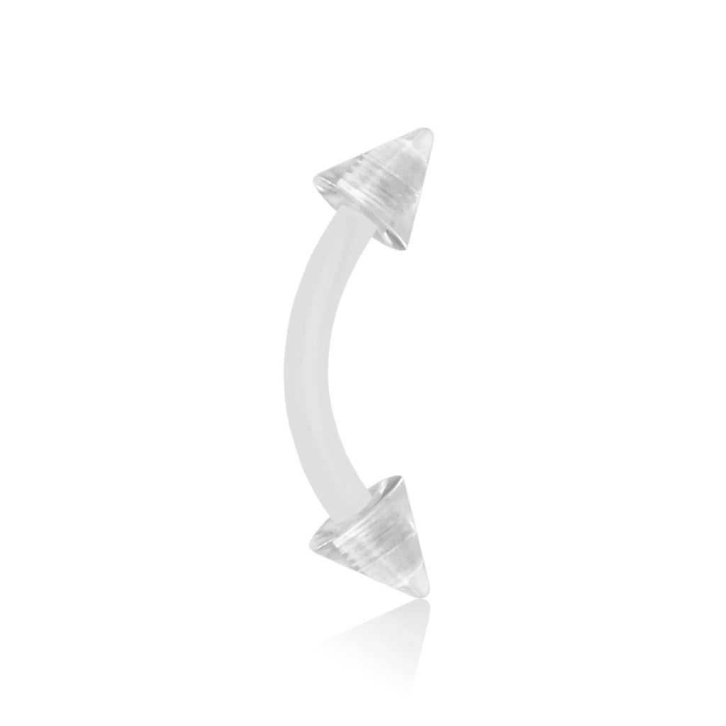 Acrylic Spikes Flexible Eyebrow Curve - Clear