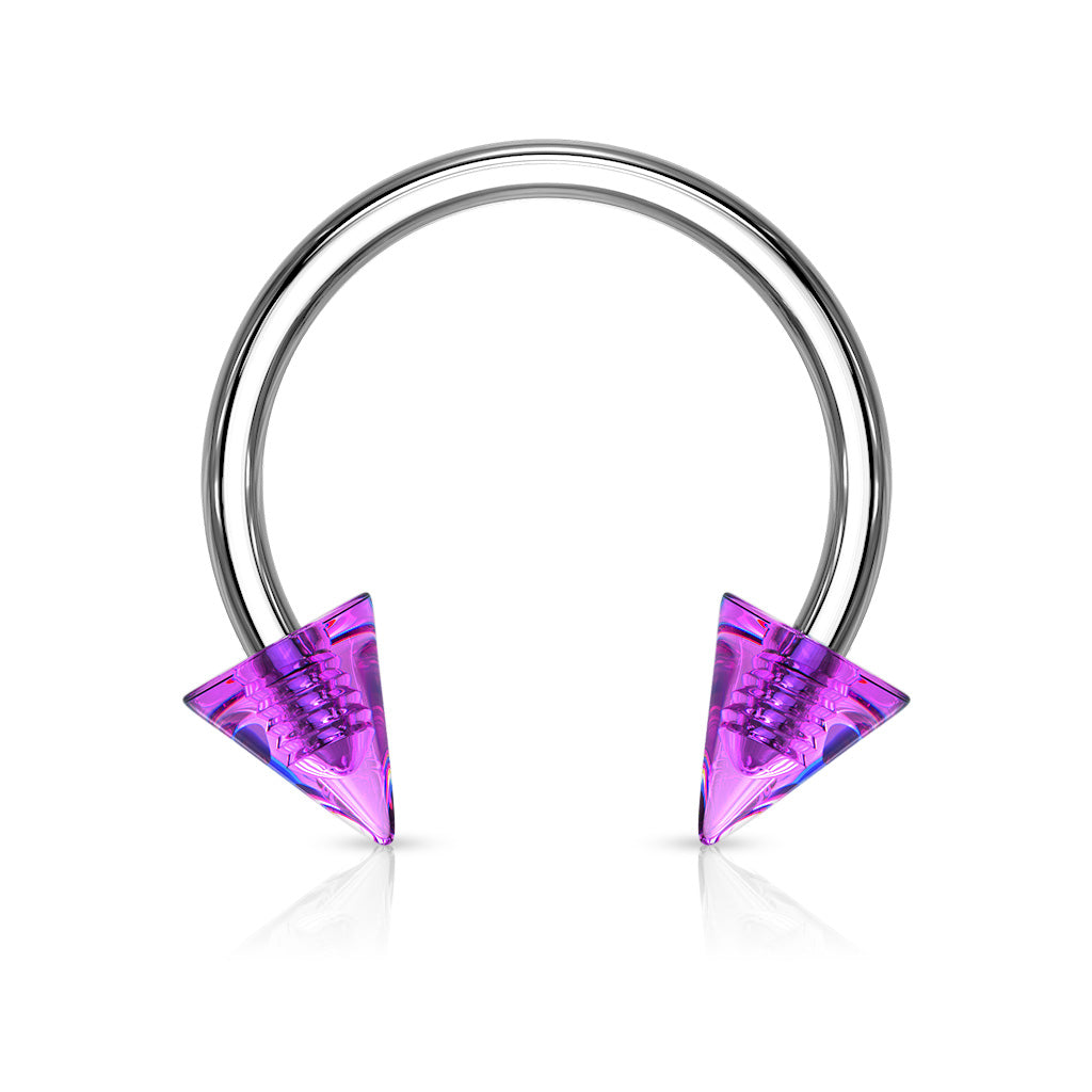 Cones Acrylic Horse Shoe - Purple