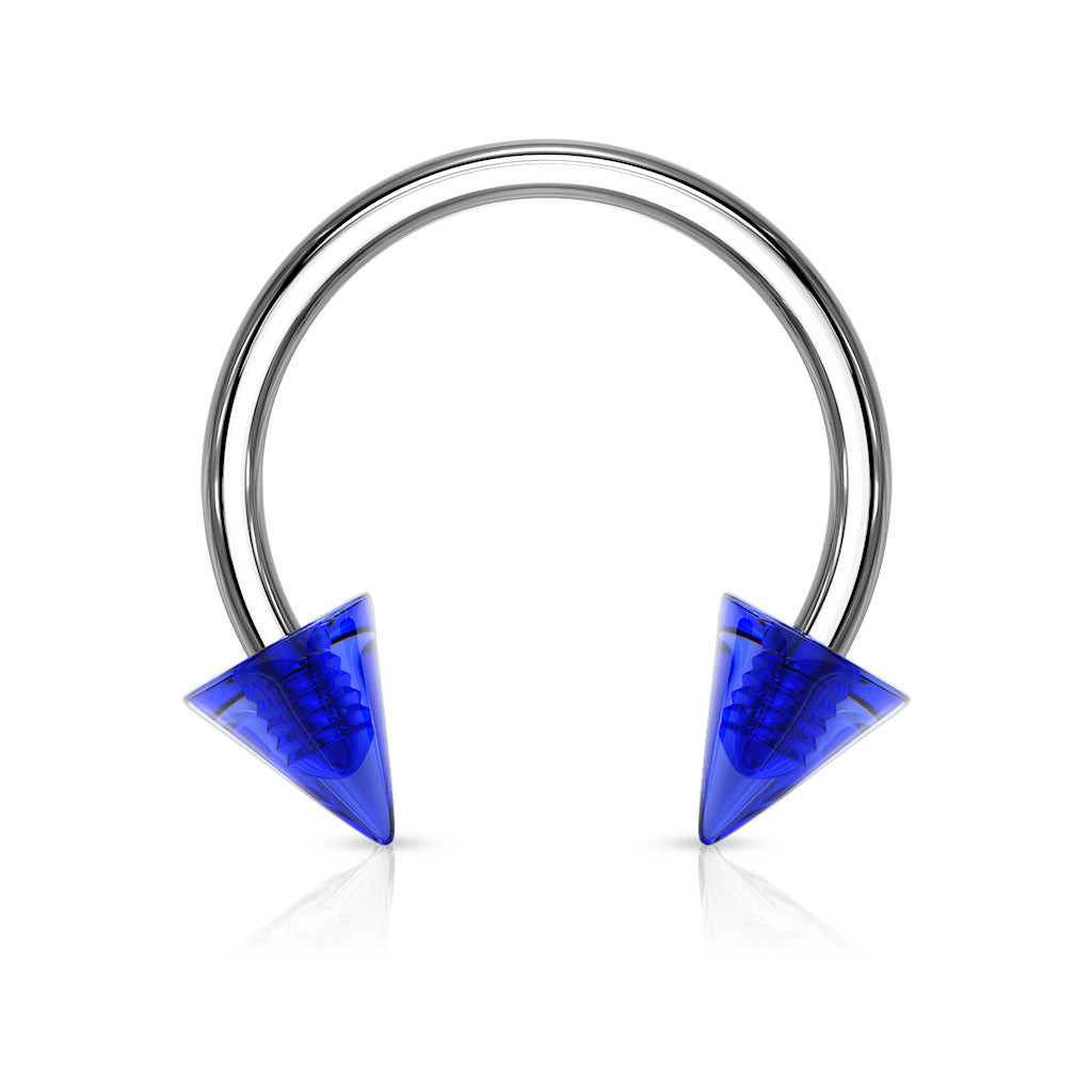 Cones Acrylic Horse Shoe - Blue