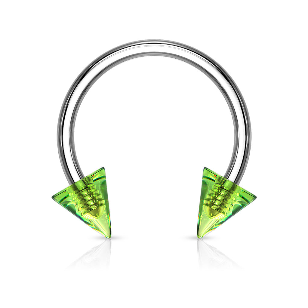 Cones Acrylic Horse Shoe - Green