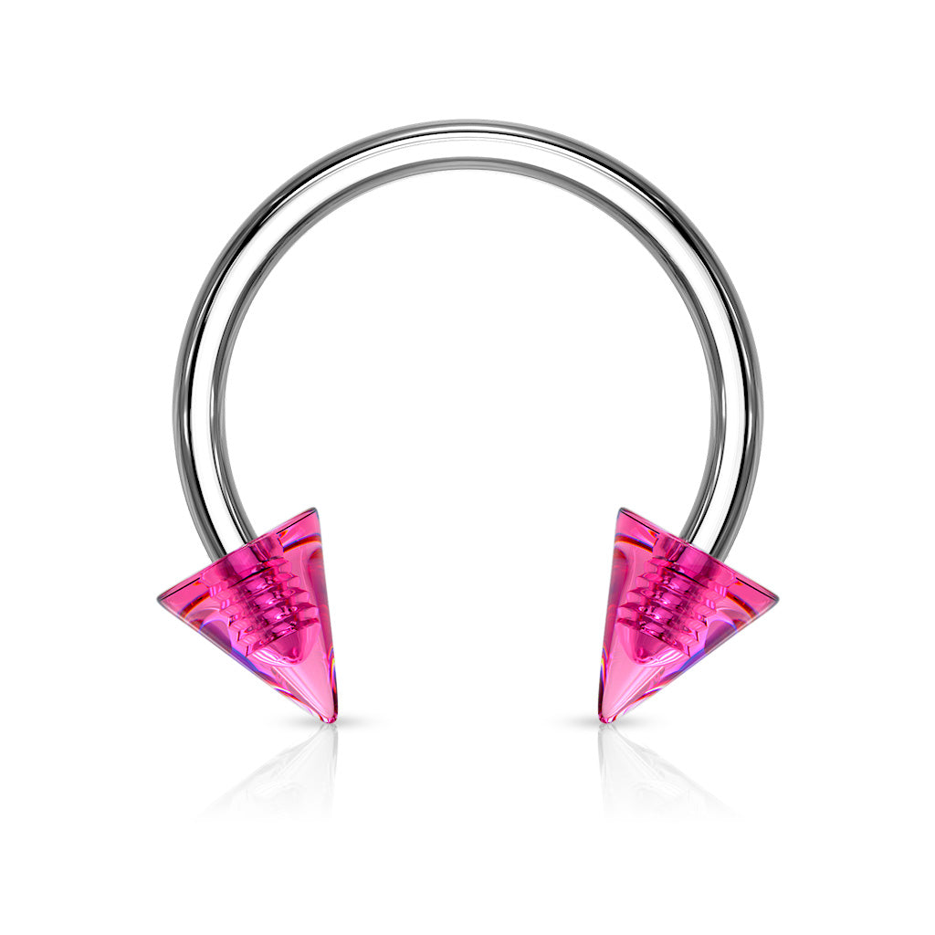 Cones Acrylic Horse Shoe - Pink