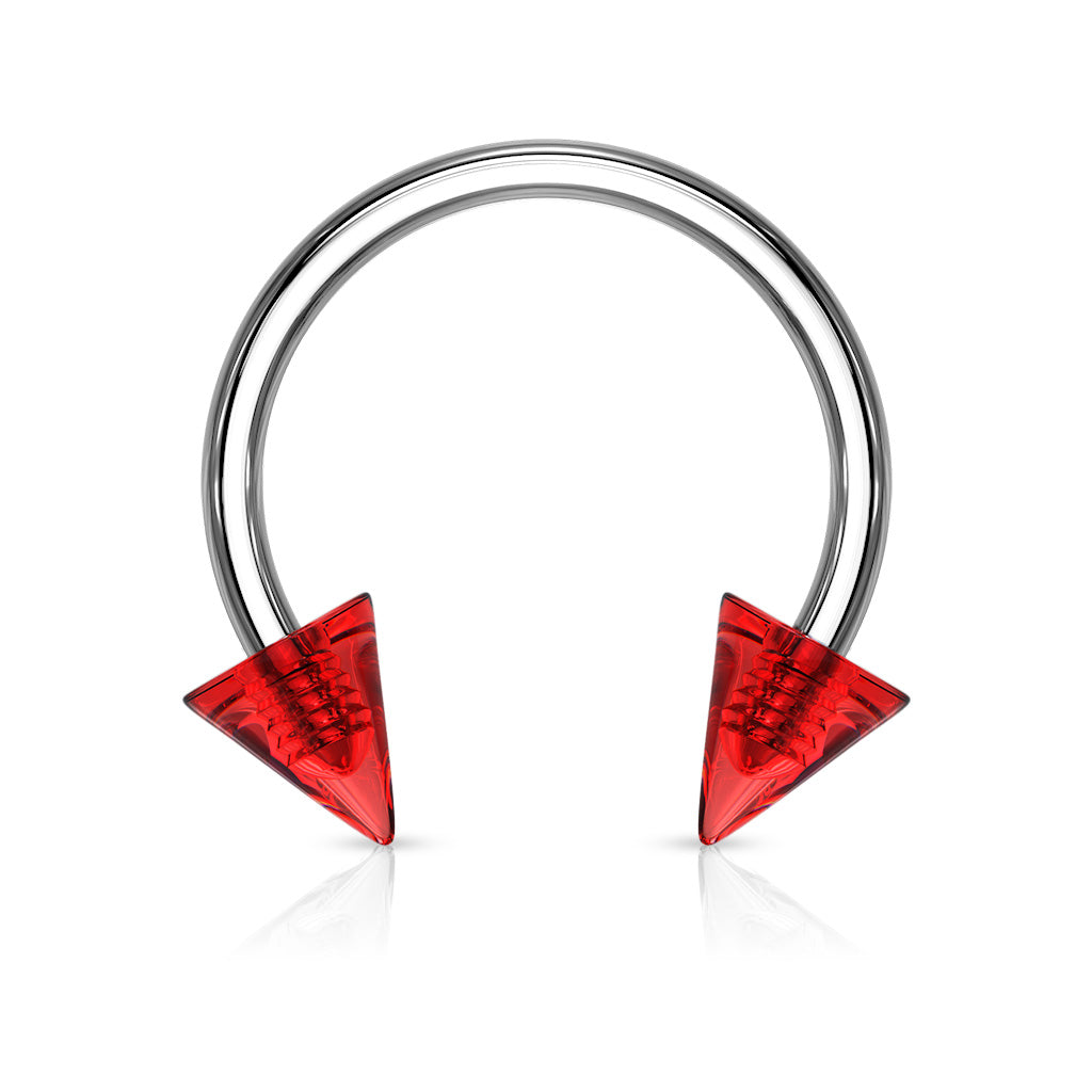Cones Acrylic Horse Shoe - Red