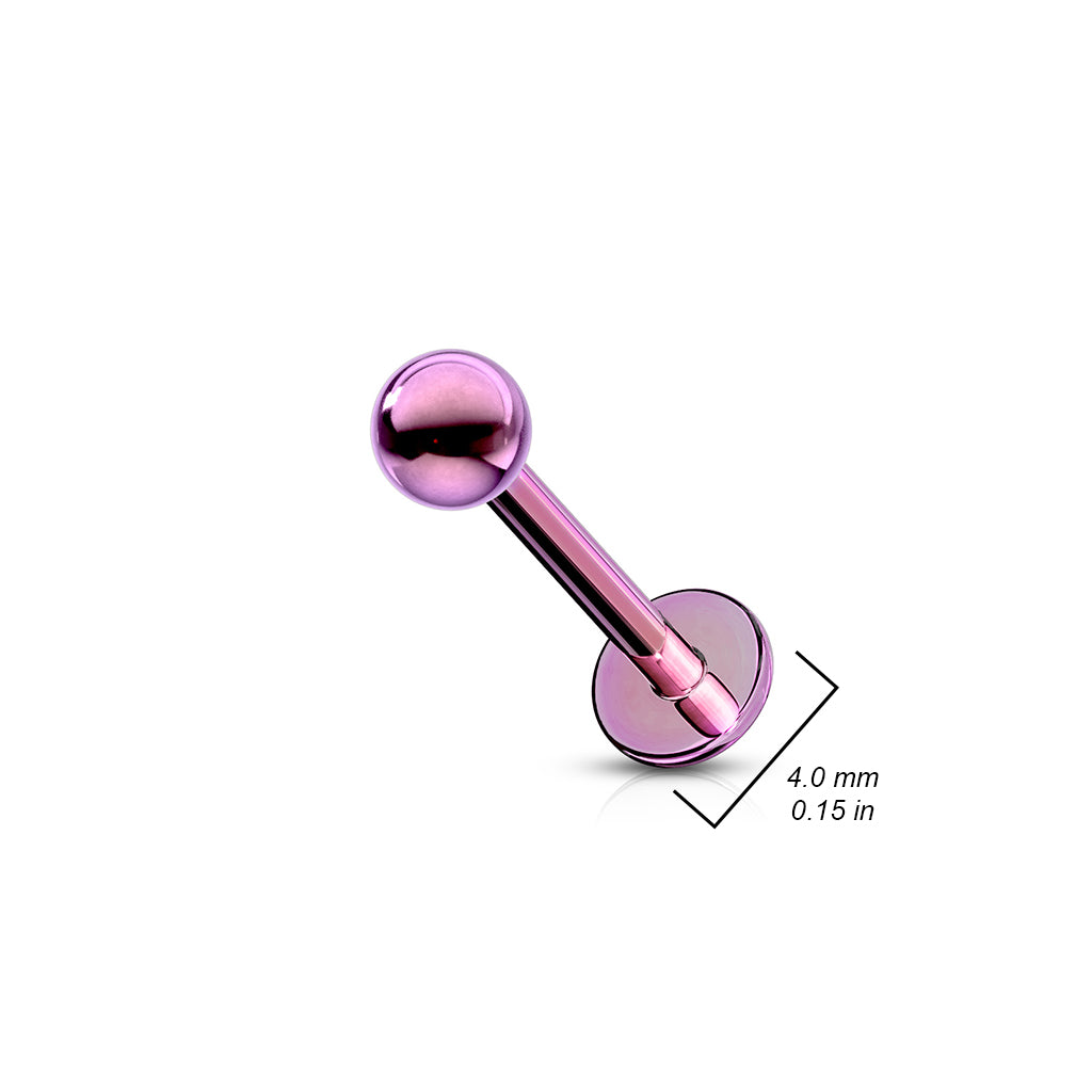 Titanium Ip Over 316L Surgical Stainless Steel Labrets & Monroes size chart