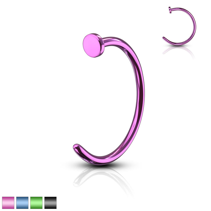 Titanium IP Over 316L Surgical Steel Nose Hoop Ring