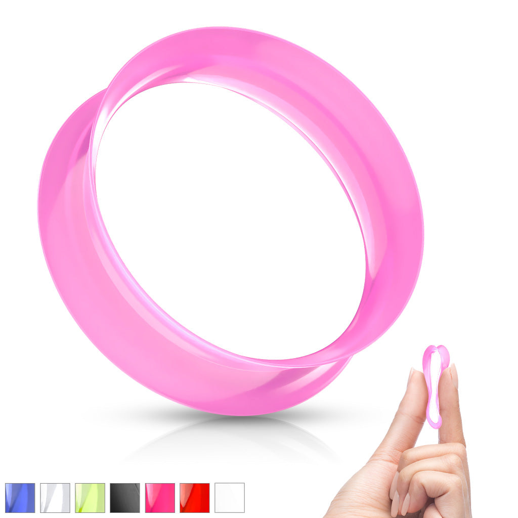 Double Flared Saddle Ear Skin Tunnels Ultra Soft Silicone Flexible - all colors