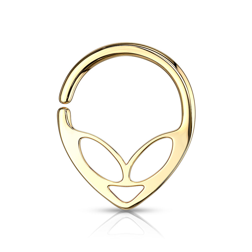 All 316L Surgical Steel Alien Bendable Hoop Rings For Ear Cartilage, Daith, Nose Septum and More - Gold