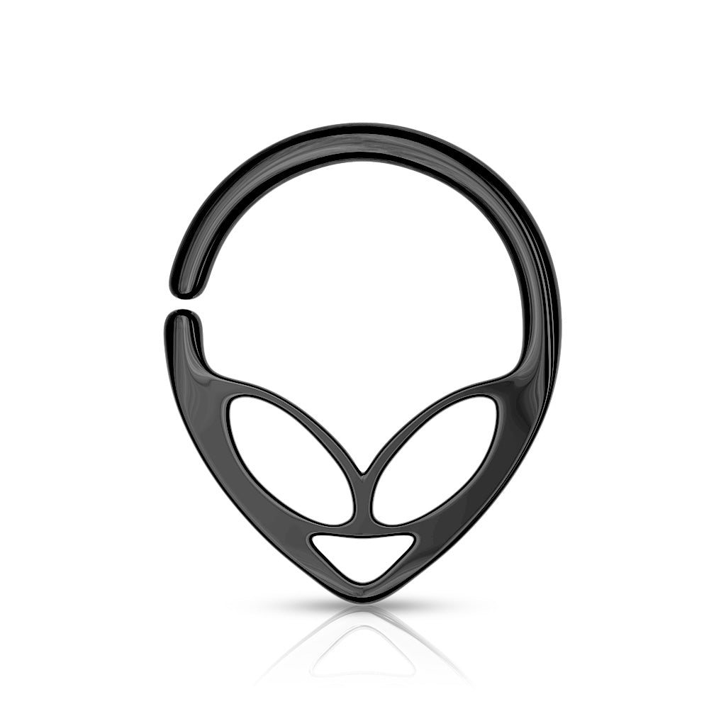 All 316L Surgical Steel Alien Bendable Hoop Rings For Ear Cartilage, Daith, Nose Septum and More - Black