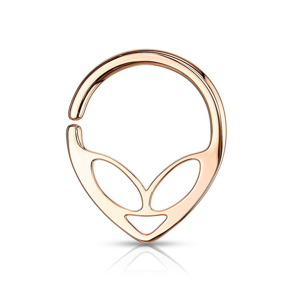 All 316L Surgical Steel Alien Bendable Hoop Rings For Ear Cartilage, Daith, Nose Septum and More - Rose Gold