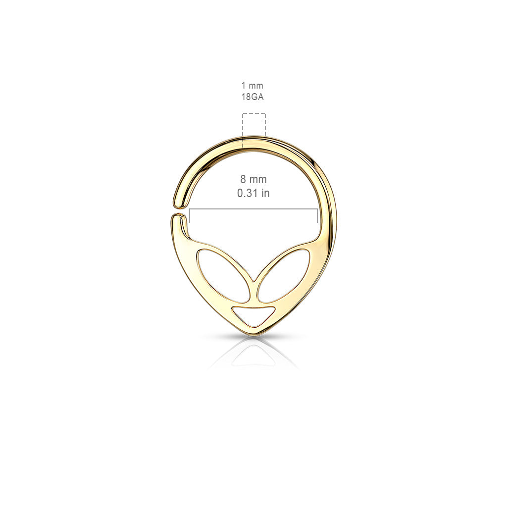 All 316L Surgical Steel Alien Bendable Hoop Rings For Ear Cartilage, Daith, Nose Septum and More size chart