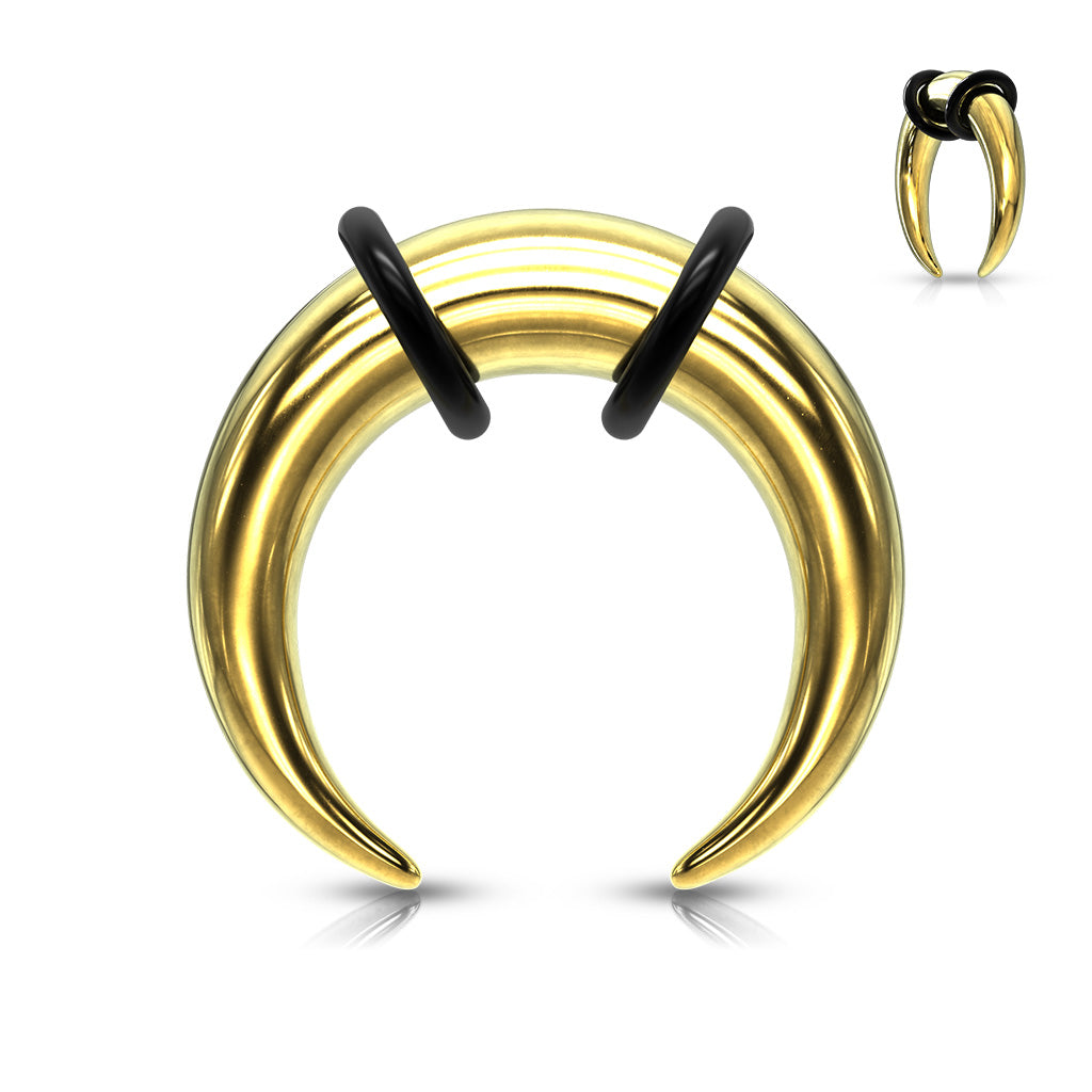316L Surgical Stainless Steel Bull Tapers - Gold