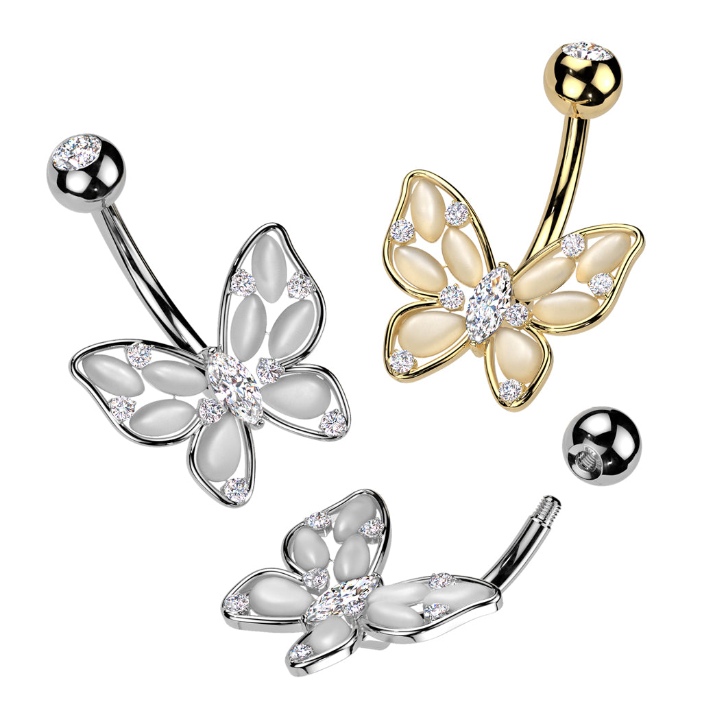 Butterfly belly ring alternate product view